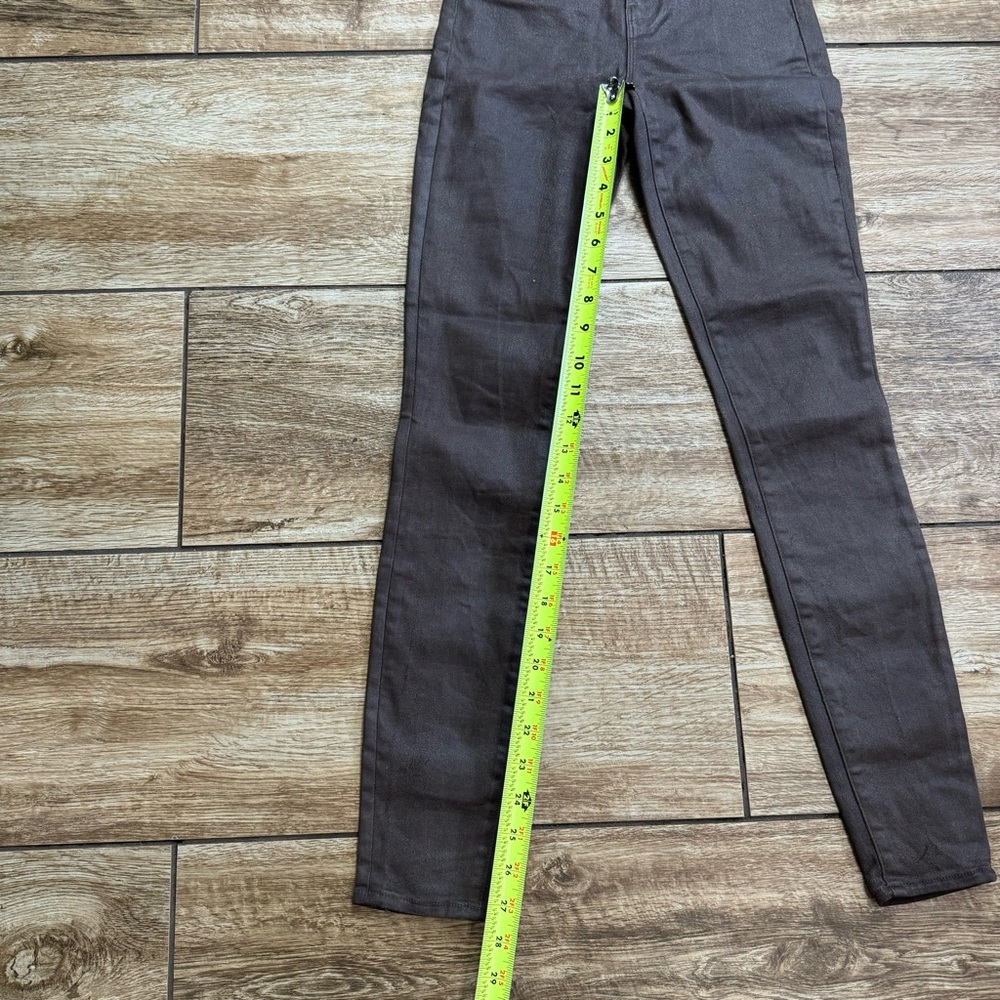 L’agence High Rise Marguerite Skinny Espresso Brown Coated Size 24 Stretch Jeans - Picture 8 of 12